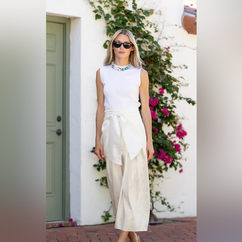 Julia Amory Cartagena Wrap Skirt in White size S NWT